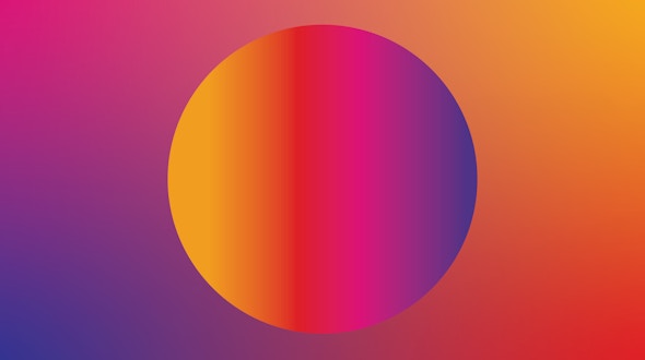 Circle in the middle of a warm color gradient