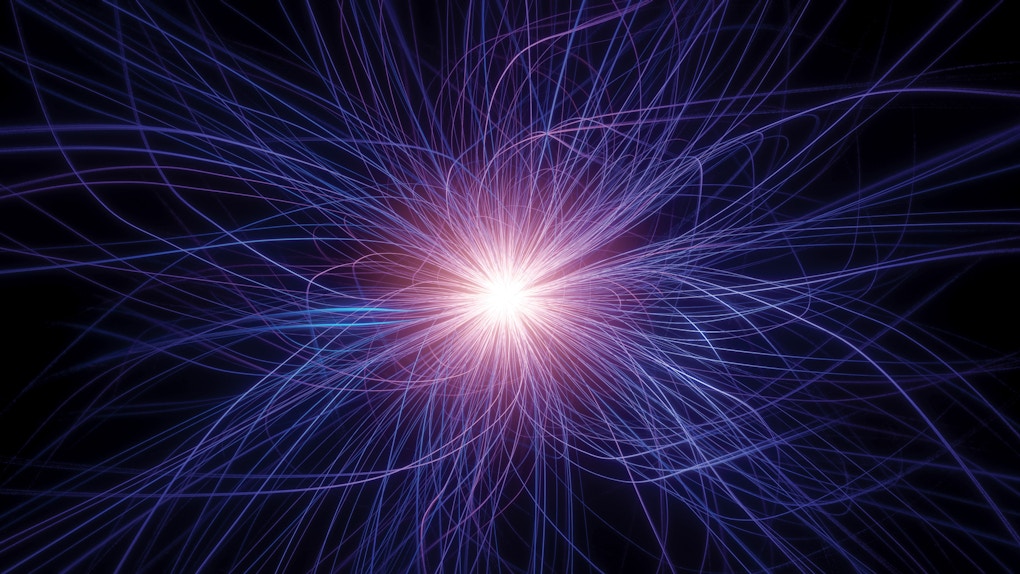 An artistic representaion of a moving particles