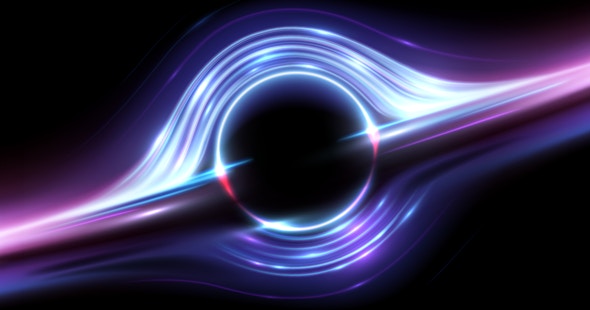 An illustration of a black hole. Credit: d1sk