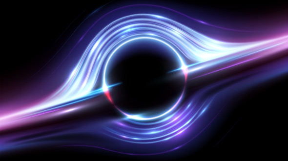 An illustration of a black hole. Credit: d1sk