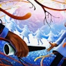 An illustration of many researchers collaborating together around a brain, with neurons in the background.