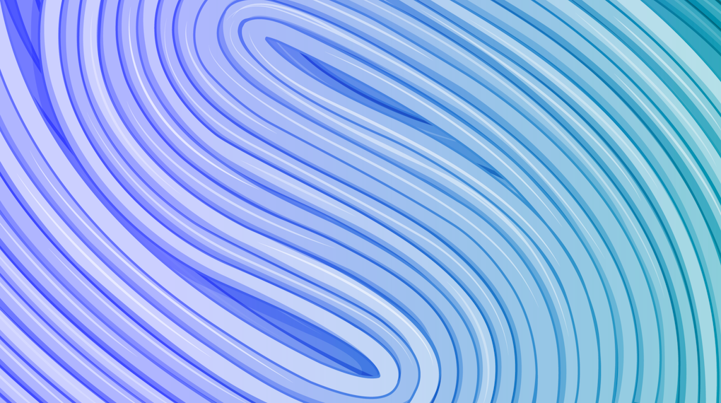 Stylized illustration of sperm tails coiled up and aligned tidily.